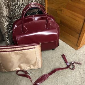 McKlein Glen Ellen Wheeled leather briefcase